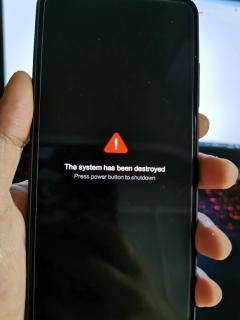 Recupero dati da un Xiaomi Mi0T Pro con scritta the system has been destroyed